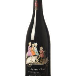 cascina castlet barbera vespa bottiglia di vino rosso italiano, prodotto nel monferrato astigiano, in Piemonte