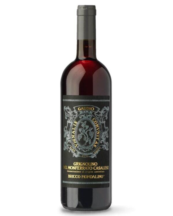 gaudio grignolino Bricco Mondalino bottiglia di vino rosso prodotto in Italia, nel monferrato in Piemonte
