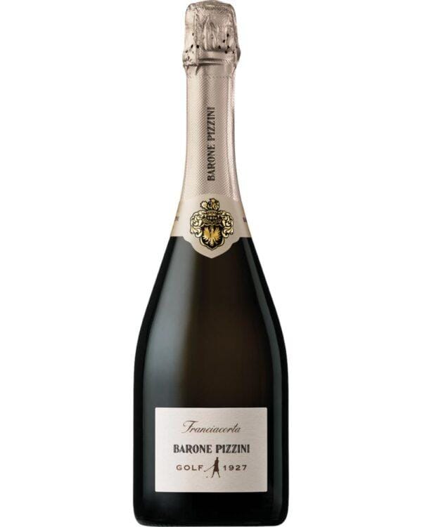 barone pizzini franciacorta golf bottiglia di vino spumante prodotto in Italia, nella zona della Franciacorta in Lombardia