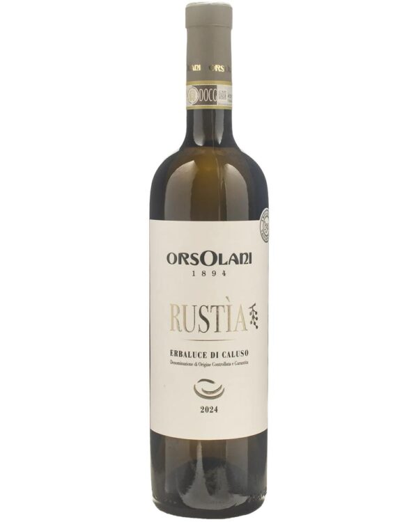 orsolani erbaluce la rustia bottiglia di vino bianco prodotto in Italia, in Piemonte