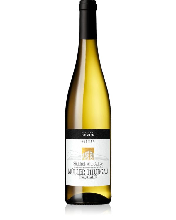cantina di bolzano muller thurgau eisacktaler bottiglia di vino bianco prodotto in Italia, in Alto Adige