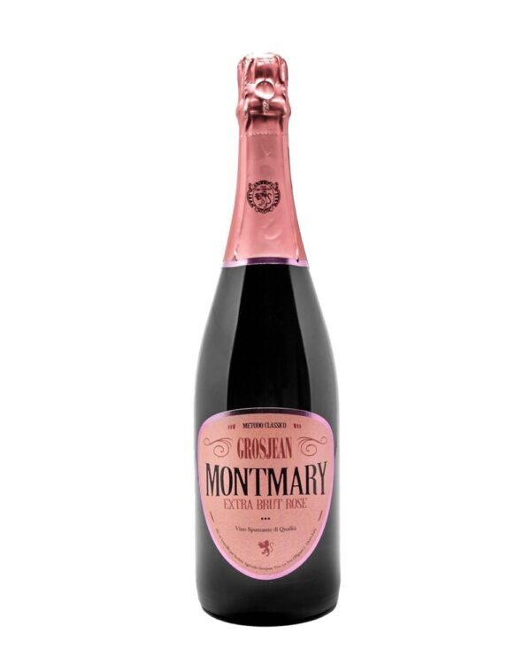 grosjean Montmary rosè extra brut bottiglia di vino spumante rosè prodotto in Italia, in Valle d'Aosta