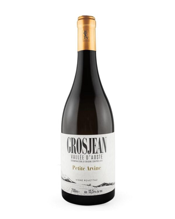 grosjean valle d'aosta petite arvine vigne rovettaz bottiglia di vino bianco prodotto in Italia, in Valle d'Aosta