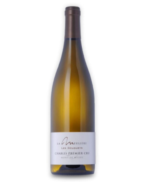 la meuliere chablis premier cru mont de milieu bottiglia di vino bianco prodotto in Francia, in Borgogna