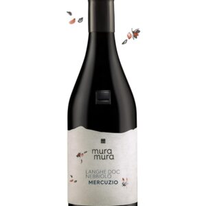 mura mura langhe nebbiolo mercuzio bottiglia di vino rosso prodotto in Italia, nelle Langhe