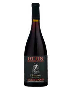 Ottin Pinot Nero L'Emerico bottiglia di vino rosso prodotta in Italia in Valle D'Aosta da uve pinot nero