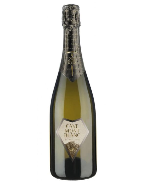 cave mont blanc metodo classico XT bottiglia di vino spumante bianco prodotto in Italia, in Valle d'Aosta