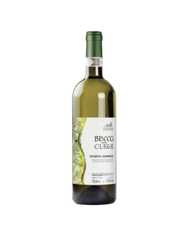Almondo roero arneis Bricco delle Ciliegie bottiglia di vino bianco prodotto in Italia, nella zona del Roero in Piemonte