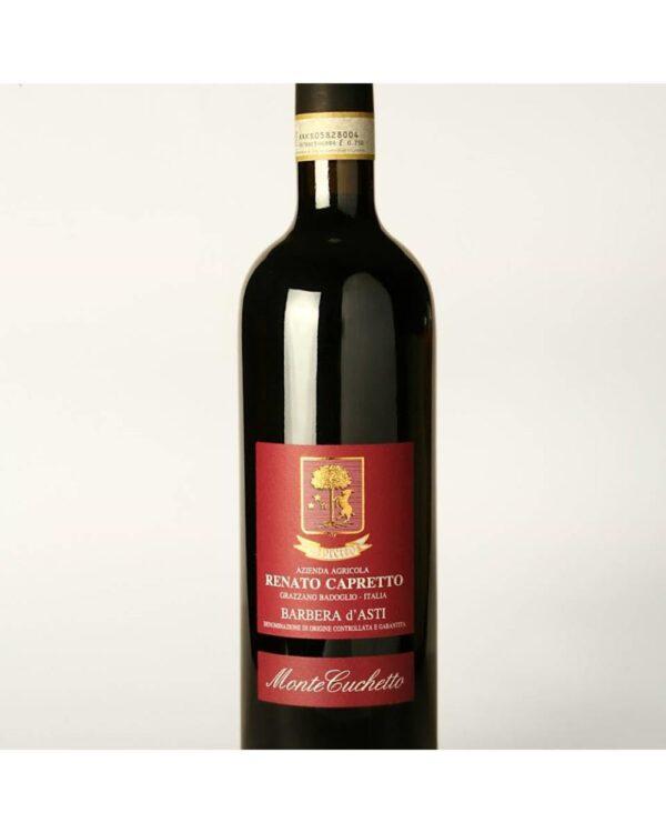 capretto barbera superiore monte cucchetto bottiglia di vino rosso prodotto in Italia, nel monferrato in Piemonte