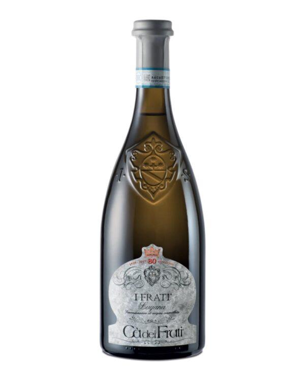 ca dei frati lugana i frati bottiglia di vino bianco prodotto in Italia, nella zona del Lago di Garda