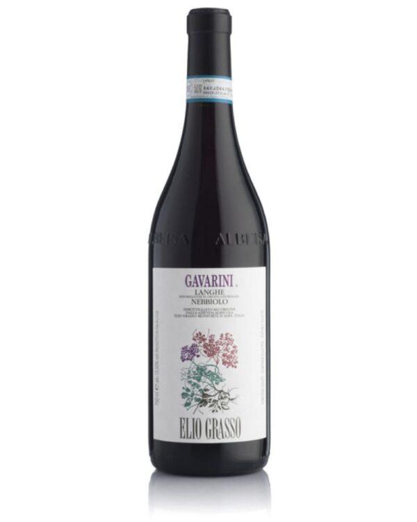 elio grasso nebbiolo gavarini bottiglia di vino rosso prodotto in Italia, nella zona delle Langhe in Piemonte