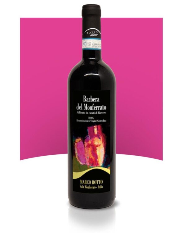 marco botto barbera monferrato affinata bottiglia di vino rosso prodotto in Italia, nel Monferrato in Piemonte
