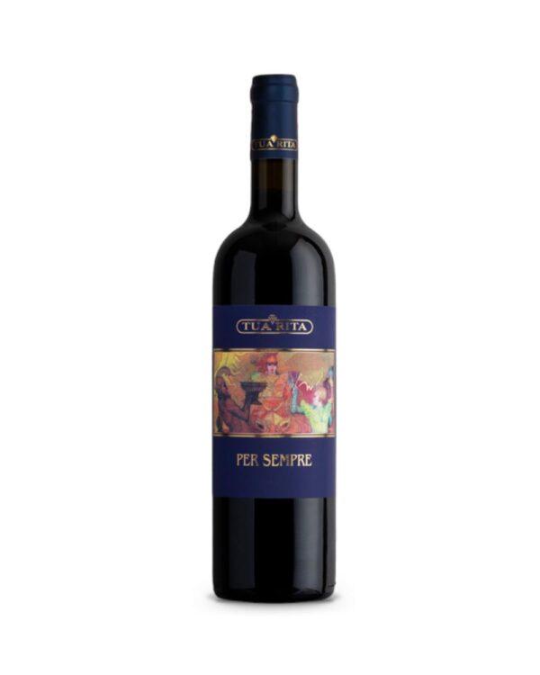 tua rita Per Sempre bottiglia di vino rosso prodotto in Italia, in Toscana