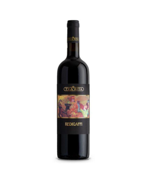 tua rita Redigaffi bottiglia di vino rosso prodotto in Italia, in Toscana