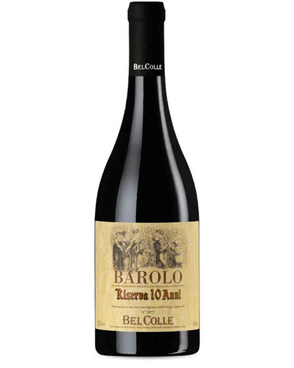 bel colle barolo riserva 10 anni bottiglia di vino rosso prodotto in Italia, nella zona delle Langhe in Piemonte