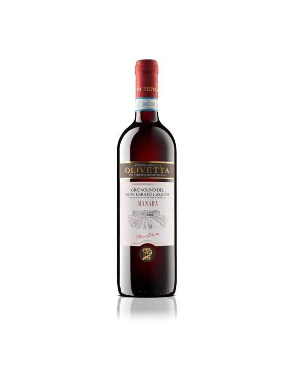 olivetta grignolino monferrato bottiglia di vino rosso prodotto in Italia, nel monferrato in Piemonte