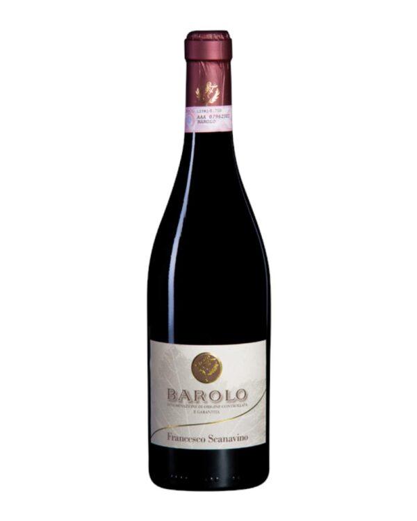 scanavino barolo bottiglia di vino rosso prodotto in Italia, nella zona delle Langhe in Piemonte