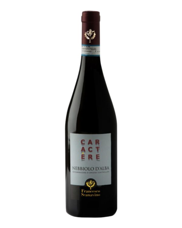 scanavino nebbiolo caractere bottiglia di vino rosso prodotto in Italia, nella zona delle Langhe in Piemonte