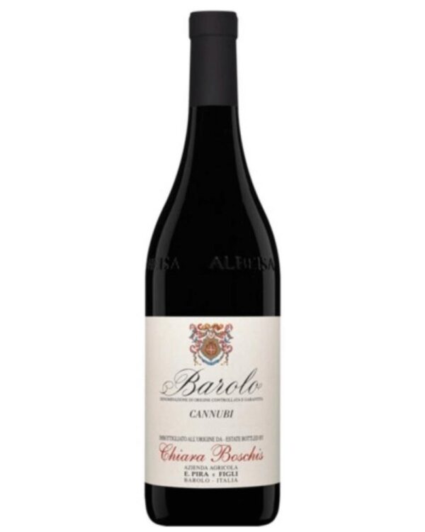 E. Pira Chiara Boschis Barolo Cannubi bottiglia di vino rosso italiano prodotto nelle Langhe, in Piemonte