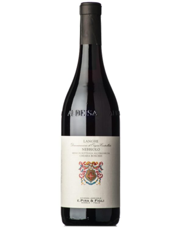 E. Pira Chiara Boschis Langhe Nebbiolo bottiglia di vino rosso italiano prodotto nelle Langhe, in Piemonte