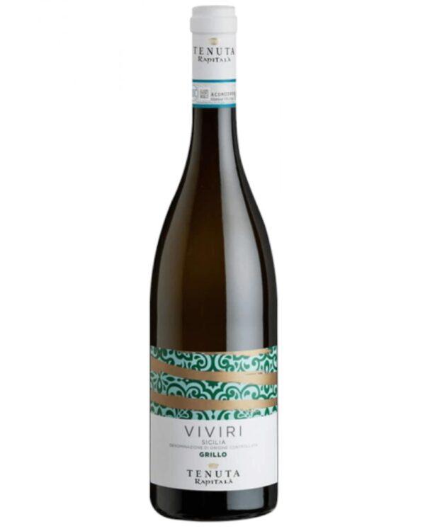tenuta rapitalà grillo viviri bottiglia di vino bianco prodotto in Italia, in Sicilia