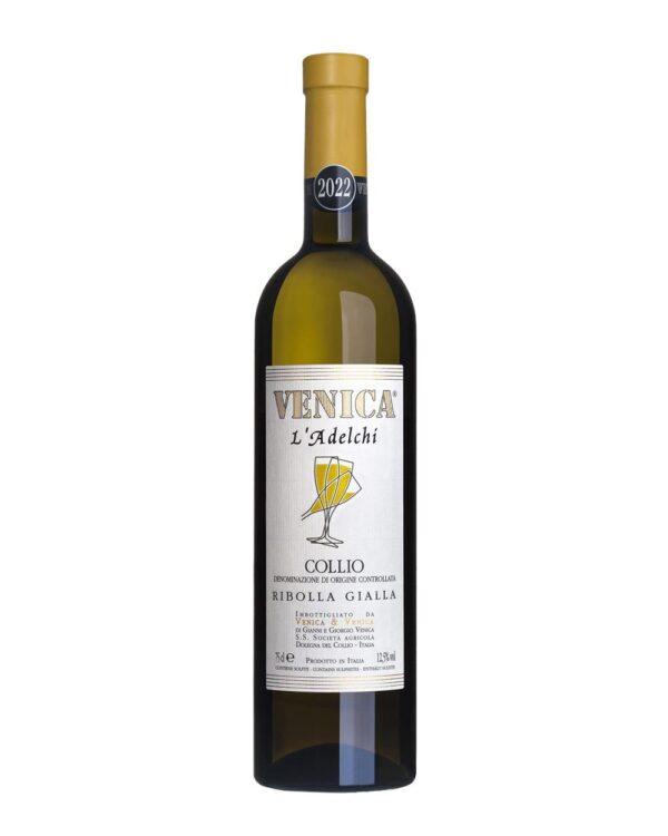 venica ribolla gialla l'adelchi bottiglia di vino bianco prodotto in Italia, nel Collio in Friuli